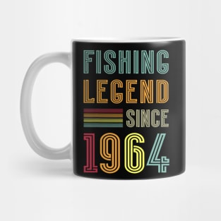 60th Birthday Fisherman Retro Vintage 1964 60 Years Fishing Mug